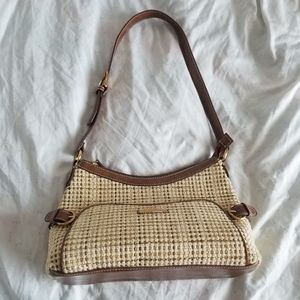 A brown/cream shoulder bag